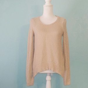 Anthropologie Moth Metallic Pullover Knit Sweater